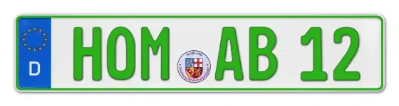 Grüne Kennzeichen HOM online bestellen