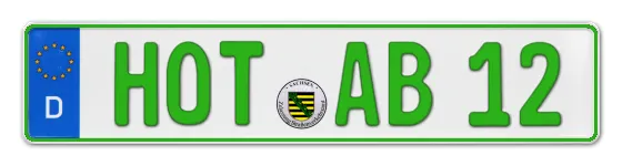 Grüne Kennzeichen HOT online bestellen