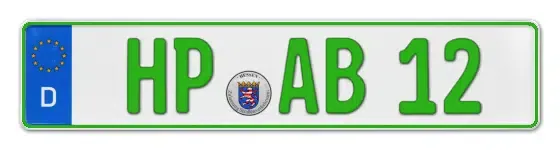 Grüne Kennzeichen HP online bestellen