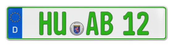 Grüne Kennzeichen HU online bestellen