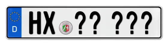 Wunschkennzeichen Höxter reservieren