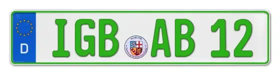 Grüne Kennzeichen IGB online bestellen