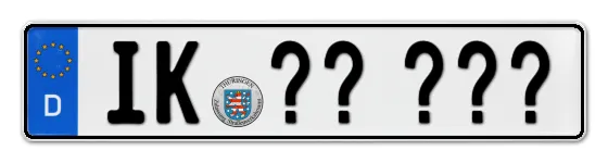 Wunschkennzeichen Ilm-kreis reservieren