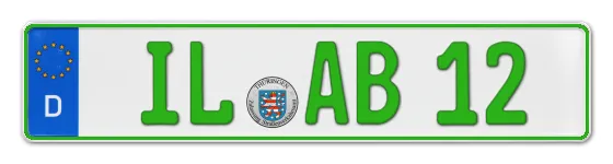 Grüne Kennzeichen IL online bestellen