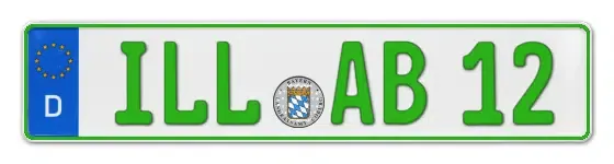 Grüne Kennzeichen ILL online bestellen