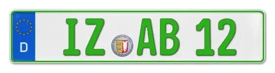 Grüne Kennzeichen IZ online bestellen