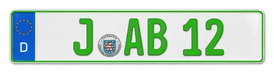 Grüne Kennzeichen J online bestellen