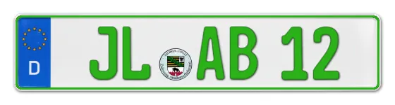 Grüne Kennzeichen JL online bestellen