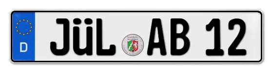 Kennzeichen JÜLich bestellen