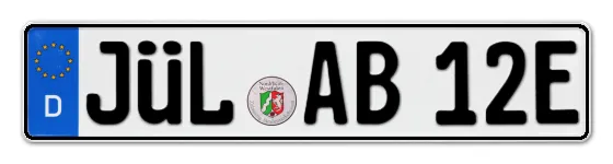 E-Kennzeichen JÜLich als Wunschkennzeichen online reservieren