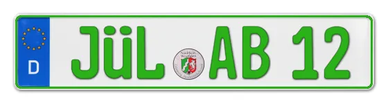 Grüne Kennzeichen JÜL online bestellen