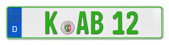 Grüne Kennzeichen K online bestellen