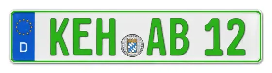 Grüne Kennzeichen KEH online bestellen