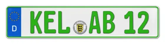 Grüne Kennzeichen KEL online bestellen