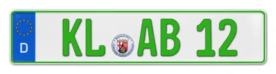 Grüne Kennzeichen KL online bestellen