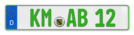 Grüne Kennzeichen KM online bestellen
