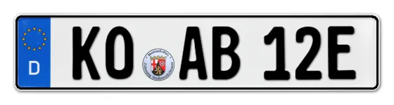 E-Kennzeichen KOblenz online bestellen