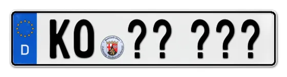 Wunschkennzeichen Koblenz reservieren