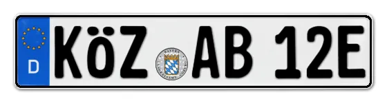 E-Kennzeichen KÖtZting als Wunschkennzeichen online reservieren