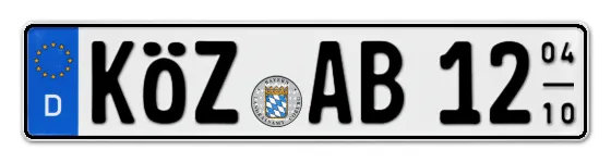 Saisonkennzeichen KÖZ für KÖtZting als Wunschkennzeichen online bestellen