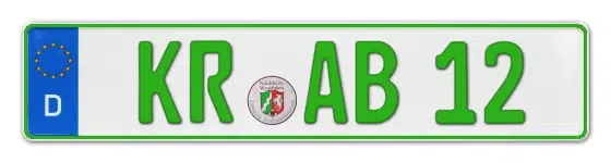 Grüne Kennzeichen KR online bestellen