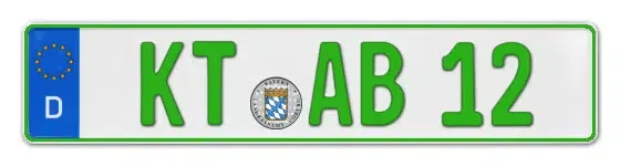 Grüne Kennzeichen KT online bestellen