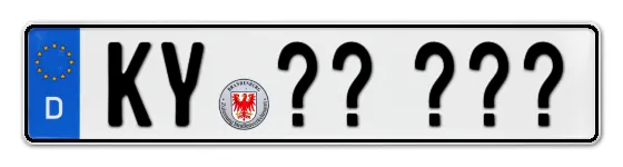 Wunschkennzeichen Kyritz reservieren