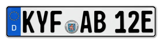 E-Kennzeichen KYFfhäuser online bestellen