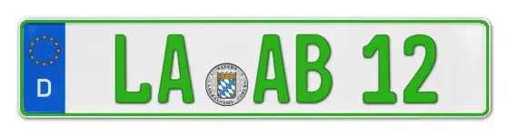 Grüne Kennzeichen LA online bestellen