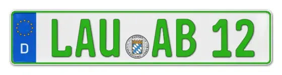 Grüne Kennzeichen LAU online bestellen