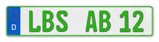 Grüne Kennzeichen LBS online bestellen