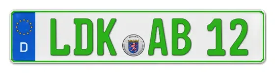 Grüne Kennzeichen LDK online bestellen