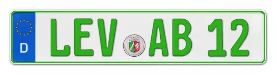 Grüne Kennzeichen LEV online bestellen