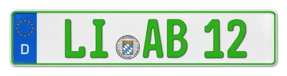 Grüne Kennzeichen LI online bestellen