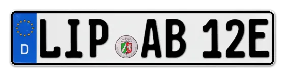 E-Kennzeichen LIPpe als Wunschkennzeichen online reservieren