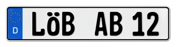 Autokennzeichen LÖBau
