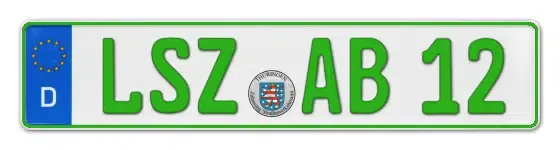 Grüne Kennzeichen LSZ online bestellen