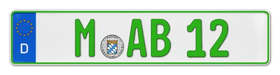 Grüne Kennzeichen M online bestellen