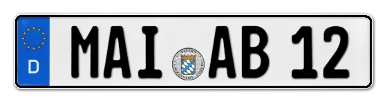 Autokennzeichen MAInburg