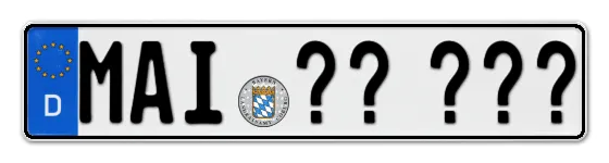 Wunschkennzeichen Mainburg reservieren