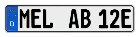 E-Kennzeichen MELle online bestellen