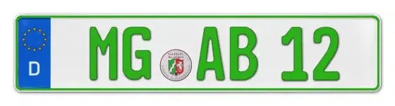 Grüne Kennzeichen MG online bestellen