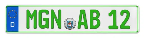 Grüne Kennzeichen MGN online bestellen