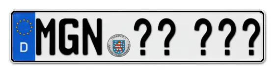 Wunschkennzeichen Meiningen reservieren