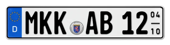 Saisonkennzeichen MKK für Main-Kinzig-Kreis als Wunschkennzeichen online bestellen