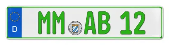 Grüne Kennzeichen MM online bestellen