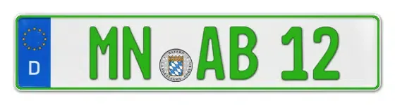 Grüne Kennzeichen MN online bestellen