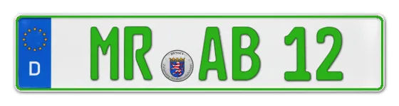 Grüne Kennzeichen MR online bestellen