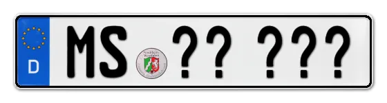 Wunschkennzeichen Münster reservieren