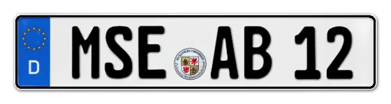 Autokennzeichen Mecklenburgische SEenplatte